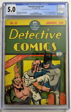 DETECTIVE COMICS #35 CGC 5.0 1940 Batman w Hypodermic Needle c & .45 auto Splash picture