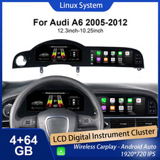 Digital Instrument Cluster For Audi A6 A6L C6 4F 2005-2012 Speedometer Android r picture