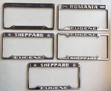 Vintage Shepard Motors & Joe Romania Eugene Oregon Dealer License Plate Frames picture
