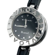 Bulgari B.zero1 Ladies Quartz Watch 22mm Rubber Strap Black Dial Authentic picture
