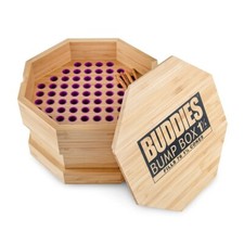 New Buddies 1 1/4 Wood RAW Pre-Rolled Cone Filler Loader Bump Box Fills 76 cones picture