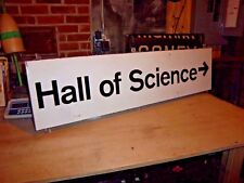 HALL SCIENCE NY NYC PORCELAIN SUBWAY SIGN STATION NEW YORK WORLDS FAIR FLUSHING picture