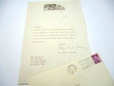 LADY BIRD JOHNSON's CELEBRATION LETTER OF JOHN F. KENNEDY'S PRESIDENTIAL WIN picture