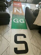 16 FT. NY NYC SUBWAY ROLL SIGN EE N GG S TRAIN FULL FRONT ROUTE UNCUT HISTORICAL picture