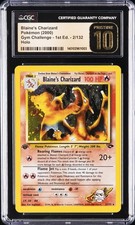 2000 POKÉMON GYM CHALLENGE - 1ST ED. HOLO BLAINE'S CHARIZARD CGC 10 PRISTINE picture