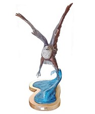 Bronze Eagle Sculpture Statue William Hald