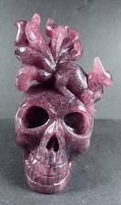 HUGE SPECIAL STRAWBERRY RED QUARTZ SKULL 2.4 kilo 7 INCHES TALL picture