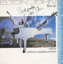 Elton John ~ Signed Live in Australia with the Melbourne Orchestra LP ~ PSA DNA picture
