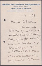 PAUL SIGNAC - AUTOGRAPH LETTER SIGNED 01/30/1933 picture