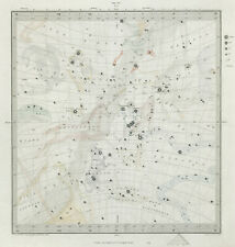 ASTRONOMY CELESTIAL Star map chart signs 2 Summer Solstice. SDUK 1847 old picture