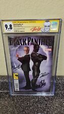 2016 MARVEL COMIC BLACK PANTHER #1 HORN VARIANT SIGNED STAN LEE CHADWICK BOSEMAN picture