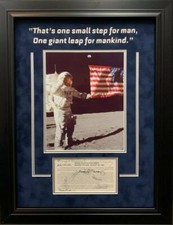 Eugene Gene Kranz & 4 NASA Flight Directors Signed Autograph Photo Display JSA picture