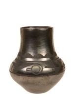 Maria Martinez Gunmetal Pottery Jar, Signed 