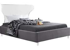 Ghost Grey Velvet King Bed picture