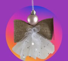 Christmas Angels set of 3 handmade hanging home decor tulle angels picture