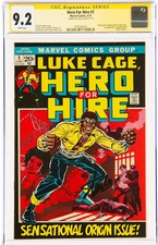 Hero For Hire #1 CGC 9.2 STAN LEE SIGNATURE 1st Luke Cage Signed WHITE M3 cm picture