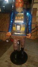 RARE Sanchez Mills Hightop Wooden Carved Gold Prospector Slot Machine Statue picture