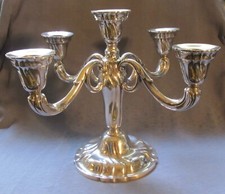 Antique Art Nouveau German  830 Silver Sterling By F. Bahner 5 Light Candelabra picture