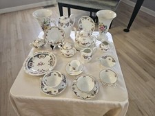 Antique Royal Albert Porcelain China Tea Set - 22 Pieces picture