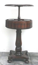 IMPORTANT 1820's Regency Rosewood English Teapoy With Spring Assisted Mechanism picture