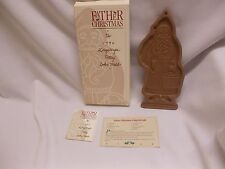 Longaberger Santa Claus Father Christmas 1990 Pottery Cookie Mold w recipe      picture