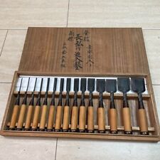 Nagahiro Oire Nomi Japanese Bench Chisels Set of 15 carpenter tools from japan picture