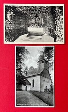 2 x Postcard Bad Kudowa in Silesia around 1930 Skull Chapel, Chapel (161761 picture