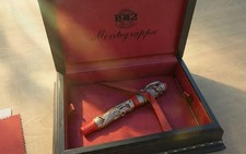 Montegrappa Oriental Zodiac Dragon Limited Edition Fountain Pen - Silver & Red picture
