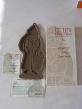 1990 LONGABERGER POTTERY FATHER CHRISTMAS UNUSED COOKIE MOLD, RECIPE CARD IN BOX picture