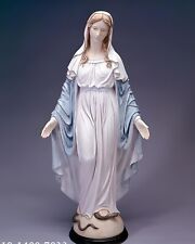 Statue IN Marble Of Madonna Miraculous Or Immaculate Conception CM 90 (35,43'') picture
