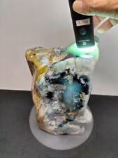 Very rare museum quality of light blue crystalized petrified wood 7kg 9x14x24cm picture