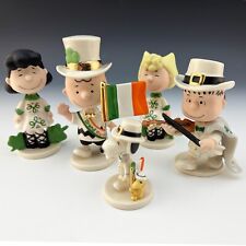 Lenox China PEANUTS St Patrick's Day Parade Figurine Charlie Brown Ireland Irish picture