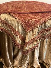 Stunning 3 Piece Entertaining Round Tablecloth Topper Runner Table Cover  picture