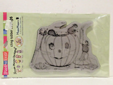 House Mouse stamp PUMPKIN CARVING Retired NEW Halloween picture