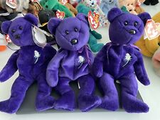 ULTRA RARE TY 1997 Princess Diana Purple Beanie Baby. Made In Indonesia. Mint. picture