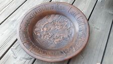 +++ antique treen plate - exquisitely carved - dated 1705 +++ picture