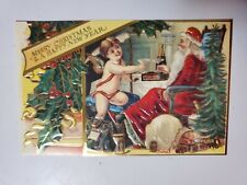 Merry Christmas & Happy New Year Post Card B SHACKMAN Lot 360 Replica of Antique picture