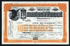 1889 Comstock Tunnel - Signed by Theodore Sutro - EX RARE Stock Certificate picture