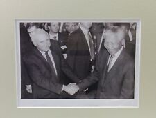 NELSON MANDELA Black & White Photograph with F W de Klerk 1993 SIGNED by both picture