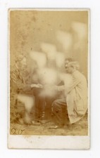 John Beattie Seance 1872 CDV by Josty & Co Spirit Photo Flames picture
