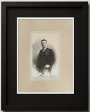 President Theodore Roosevelt Signed Oversized Photo. Auto JSA picture
