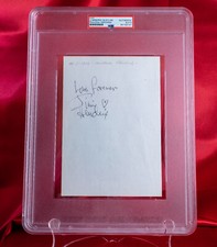 1967 JIMI HENDRIX AUTO PSA Slabbed Album Page |