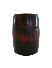 Antique European Treen 'Barrel Form' Softwood Box or Caddy- Early 19th Century picture