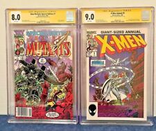 NEW MUTANTS SPECIAL ED. 1 CGC 8.0 NS + X-MEN ANNUAL 9 9.0 BOTH WP ART ADAMS SS picture