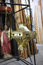 Very Nice 100 Yr. Old Hanging Sanctuary Lamp w/Counterbalance (CU988) chalice co picture