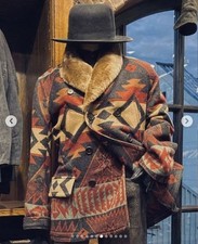RRL Shearling Lunch Jacket Native Vintage 40S 50S Men Rare Ralph Lauren Model Li picture