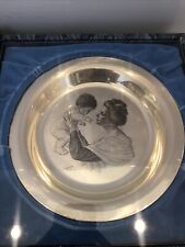1973 Solid Sterling Silver Franklin Mint Mothers Day Plate Mother And Child picture