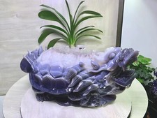 44LB A+++Large Natural Agate Amethyst Geode Crystal dragon tortois reiki Decor picture