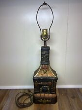 Antique Mid Century Modern Colonial Fireplace VTG Chalk ware Plaster Table Lamp picture