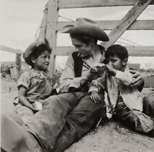 James Dean on the set of Giant w/2 Mexican kids-Photo by Richard Miller -Signed  picture